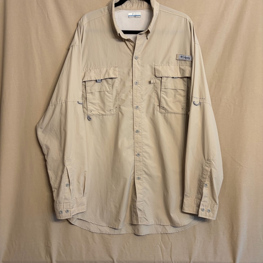 Columbia PFG Bahama II Men’s XLT Long-Sleeve Button-Down Fishing Shirt Vented
